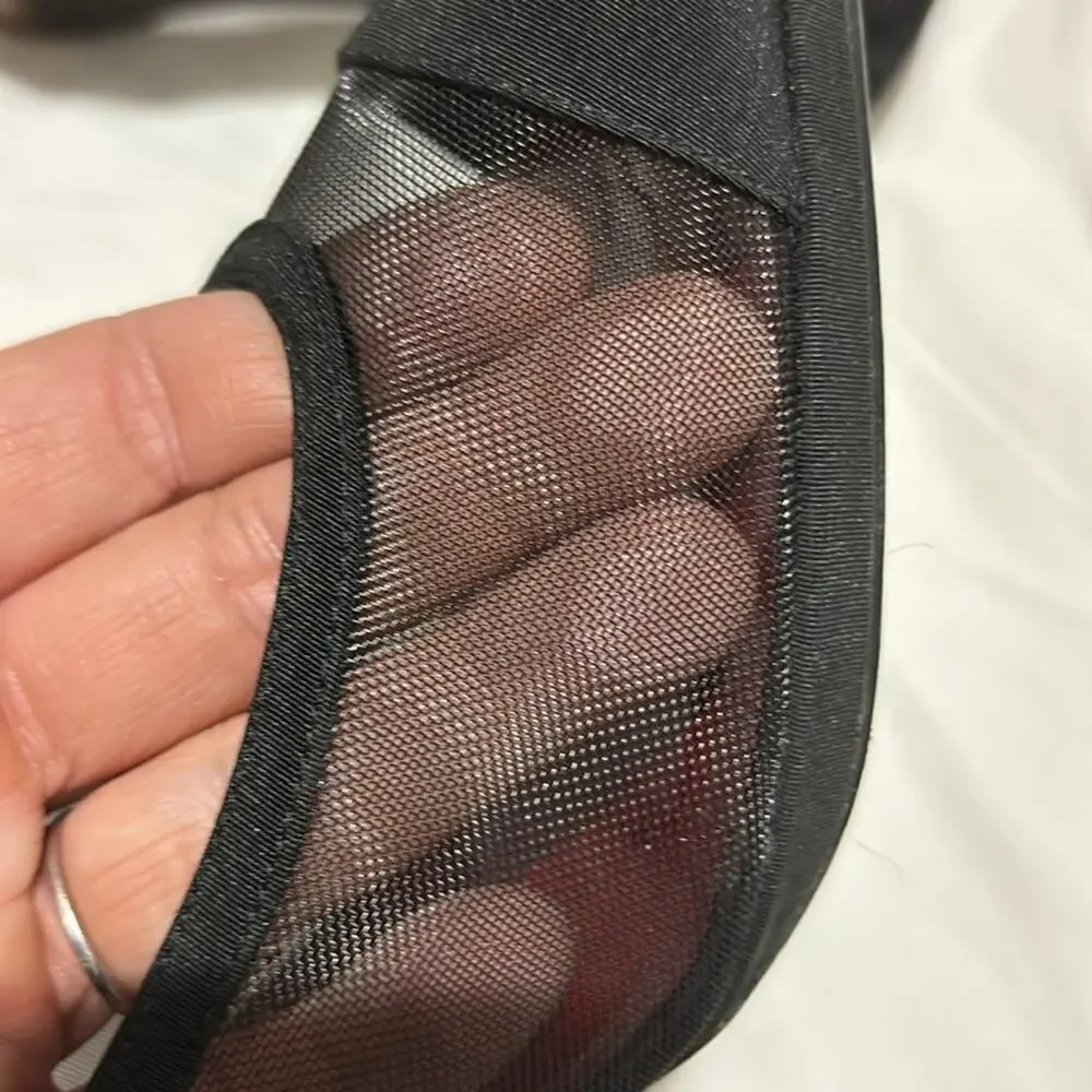 Stuart Weitzman for Nicole Miller 8 black Tiparillo Lucky Lips Crepe vintage euc